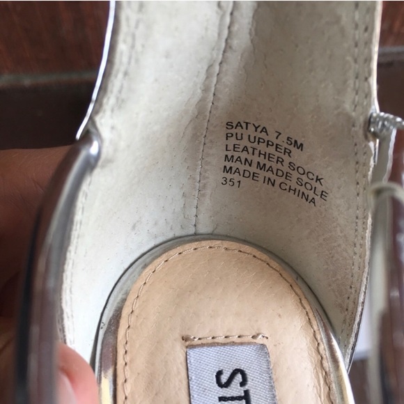 Steve Madden Silver Satya Heels - Picture 3 of 4